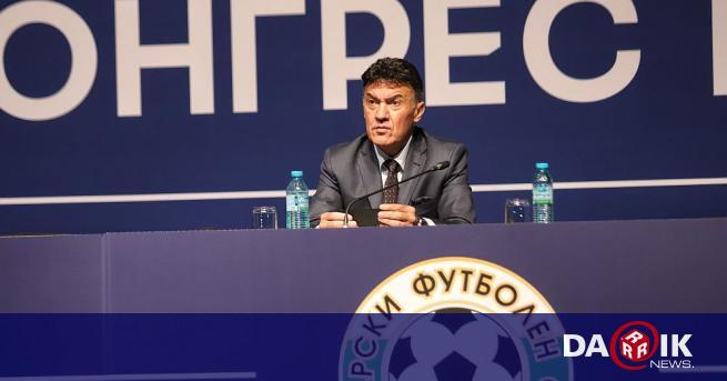 Преизбраният за президент на Българския футболен съюз Борислав Михайлов даде