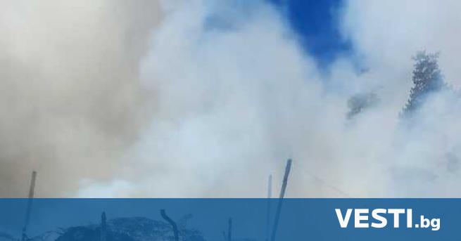 Пожар в разположения на 18 км от Пловдив Еко хотел