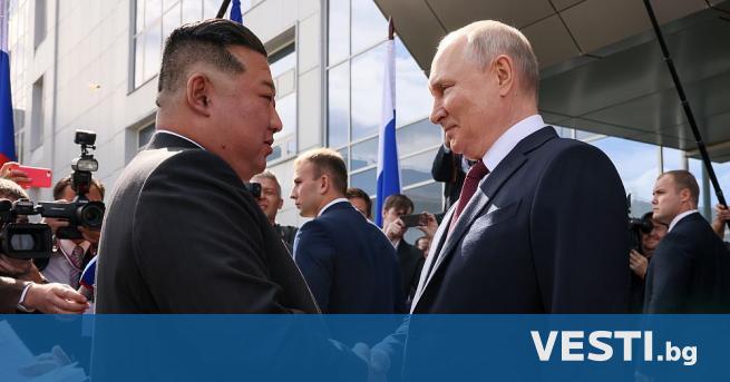 Руският президент Владимир Путин и севернокорейският лидер Ким Чен ун си