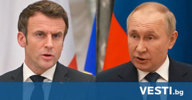 Президентите на Франция и на Русия Еманюел Макрон и Владимир