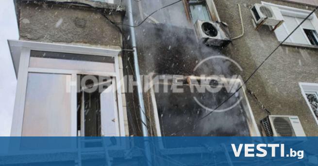 class=first-letter-big>П ожар в блок в Пловдив наложи евакуацията на 12