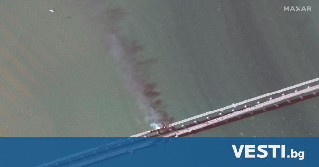Две експлозии разтърсиха Кримския мост малко след 03 00 часа местно време