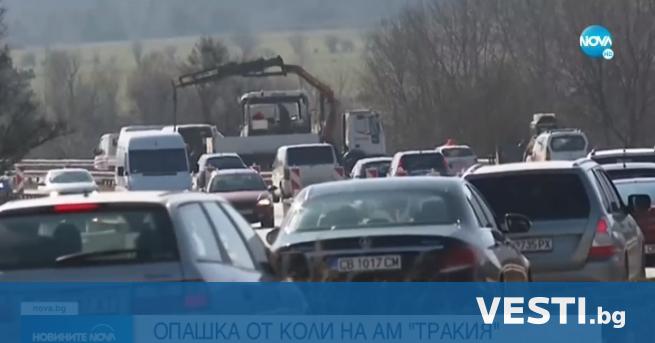 О громна опашка от автомобили се образува по автомагистрала "Тракия"