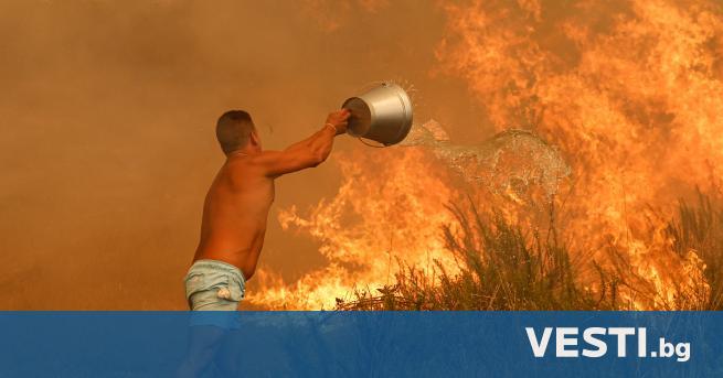 Голям пожар бушува в района на харманлийското село Шишманово Гасенето